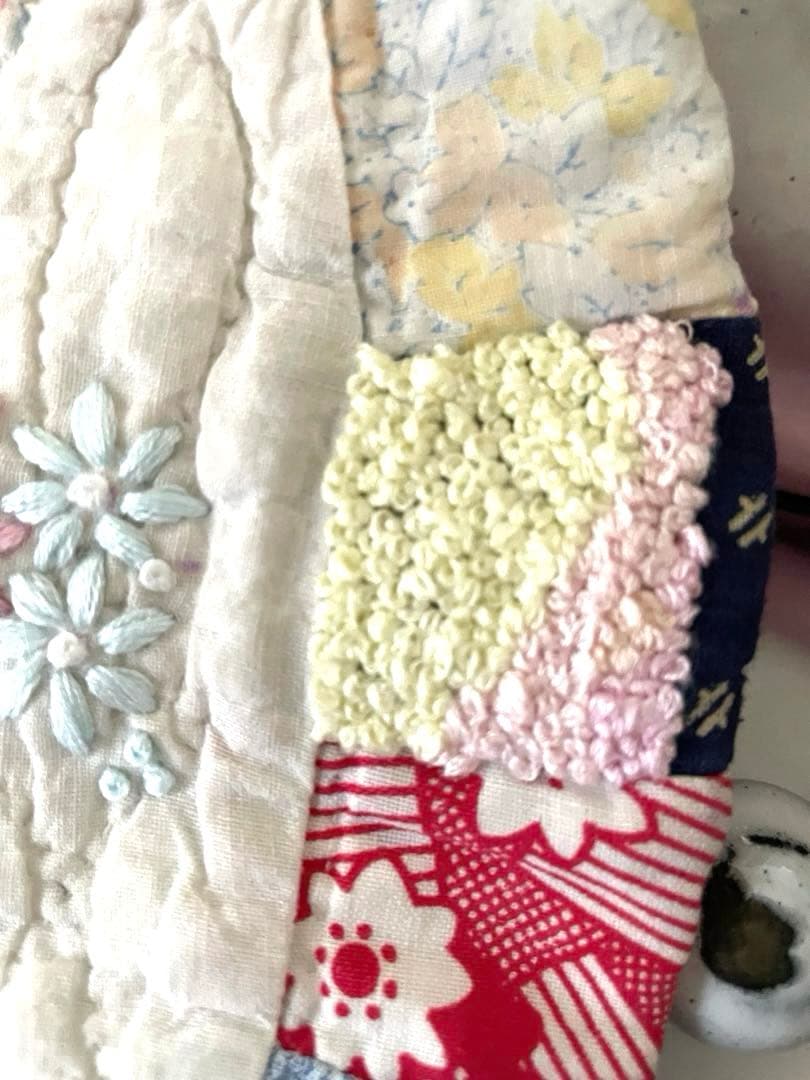 アンティークキルト＆アニマル刺繍♡ハンドメイド·͜· ♡