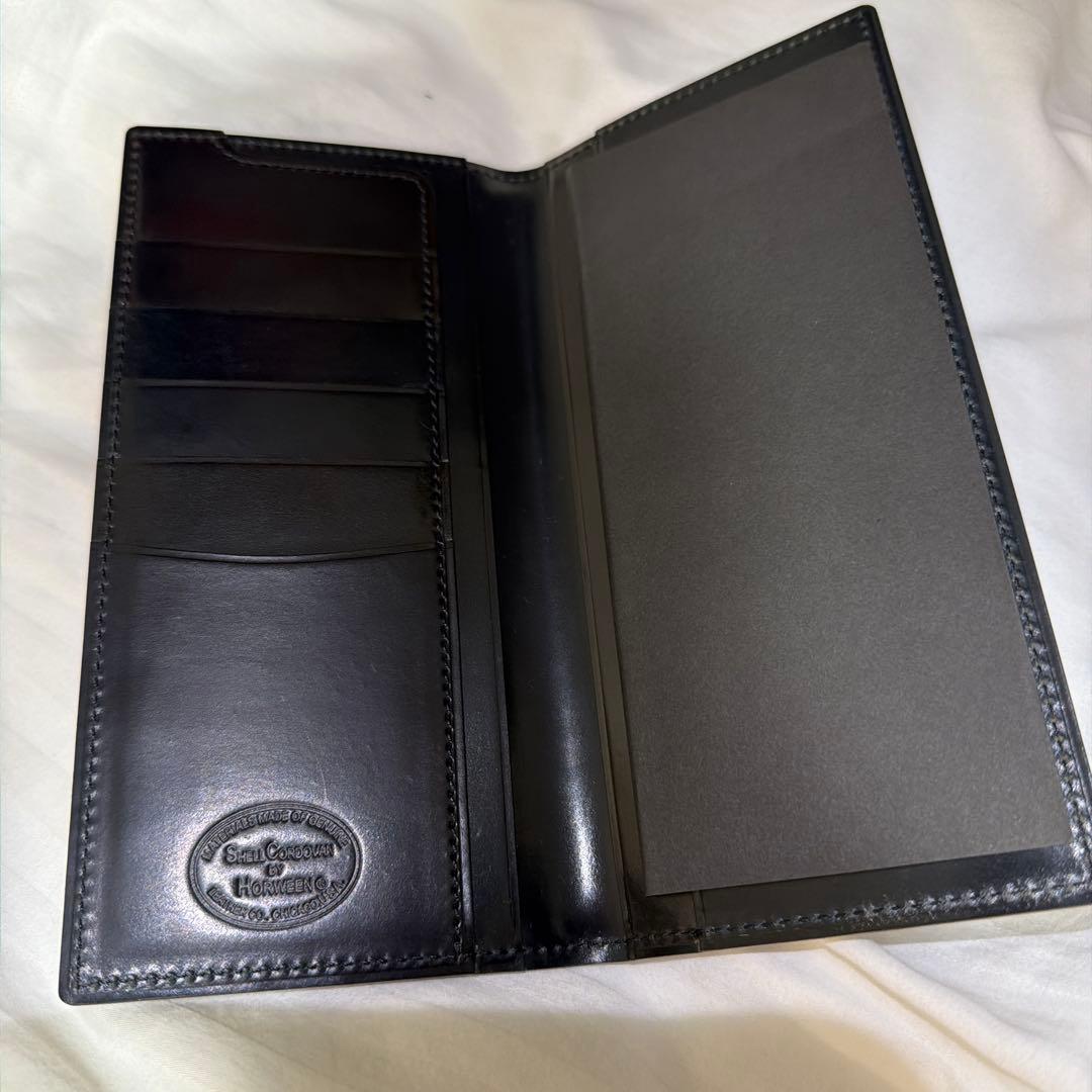 【新品未使用】GANZO 長財布 シェルコードバン ブラック