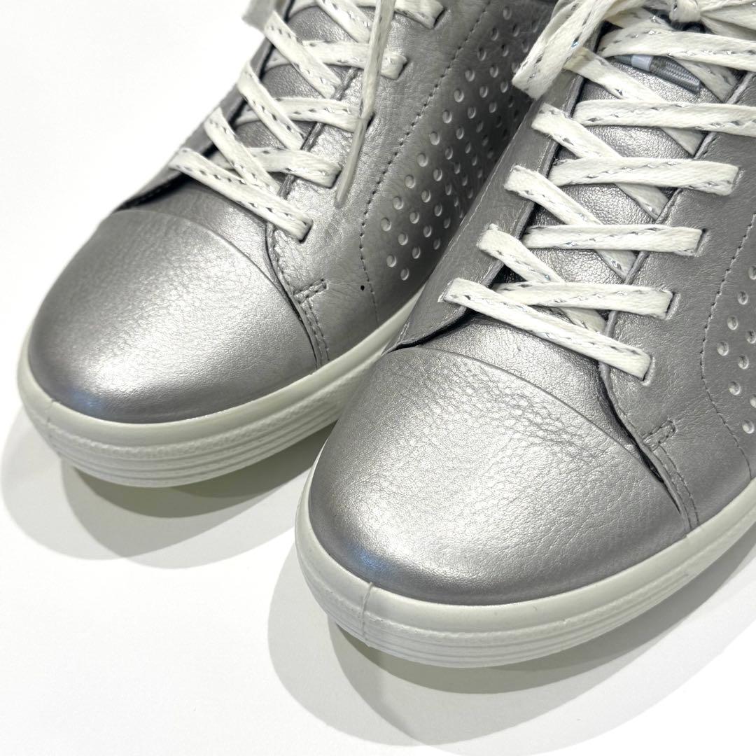 ゴルフシューズECCO CASUAL HYBRIDシルバーレディース23.5㎝