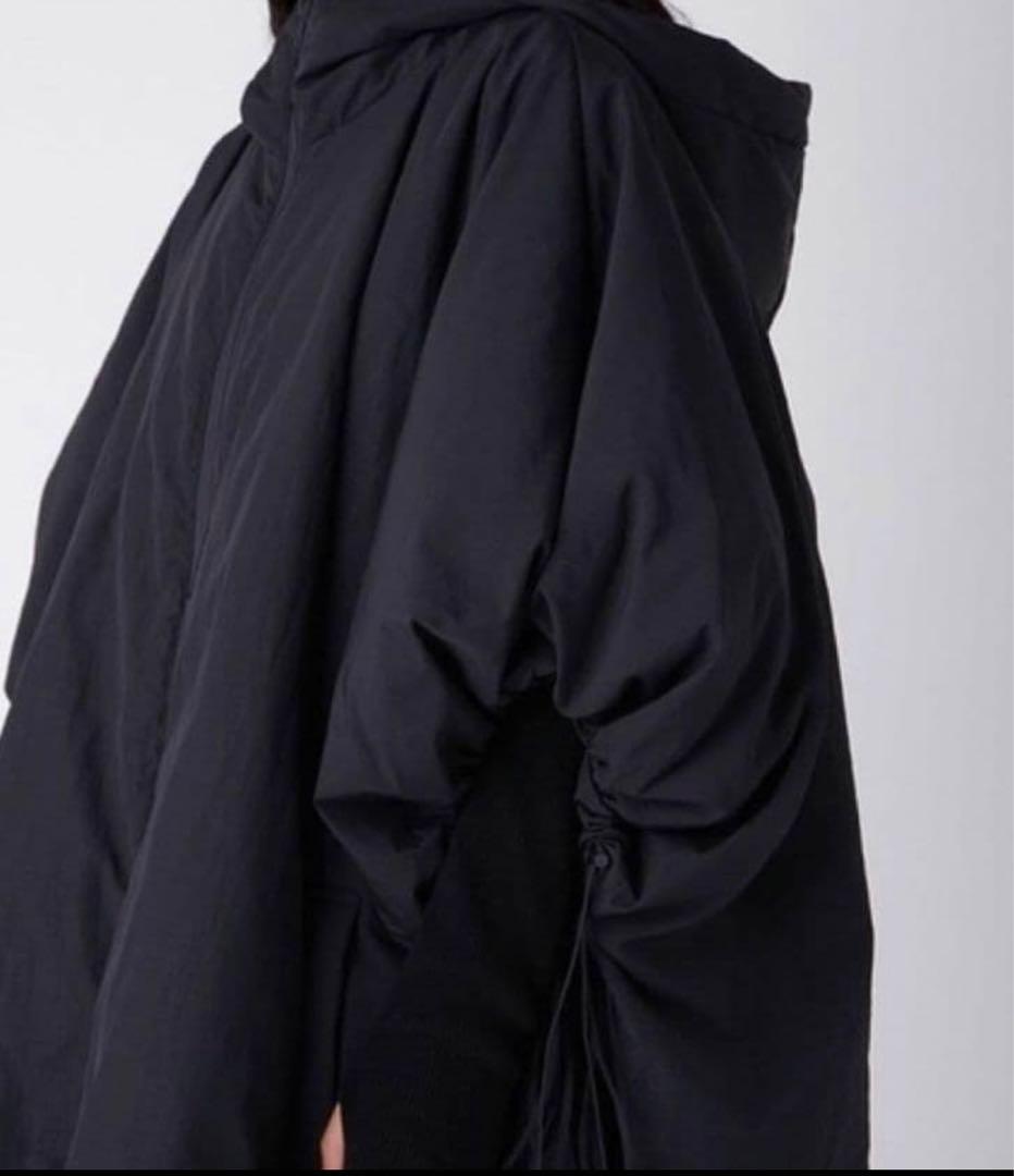 美品　ミラオーウェン サスティナブル　サイド　リボン　ダウン　ポンチョ