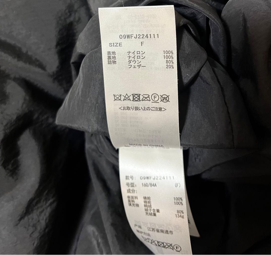 美品　ミラオーウェン サスティナブル　サイド　リボン　ダウン　ポンチョ