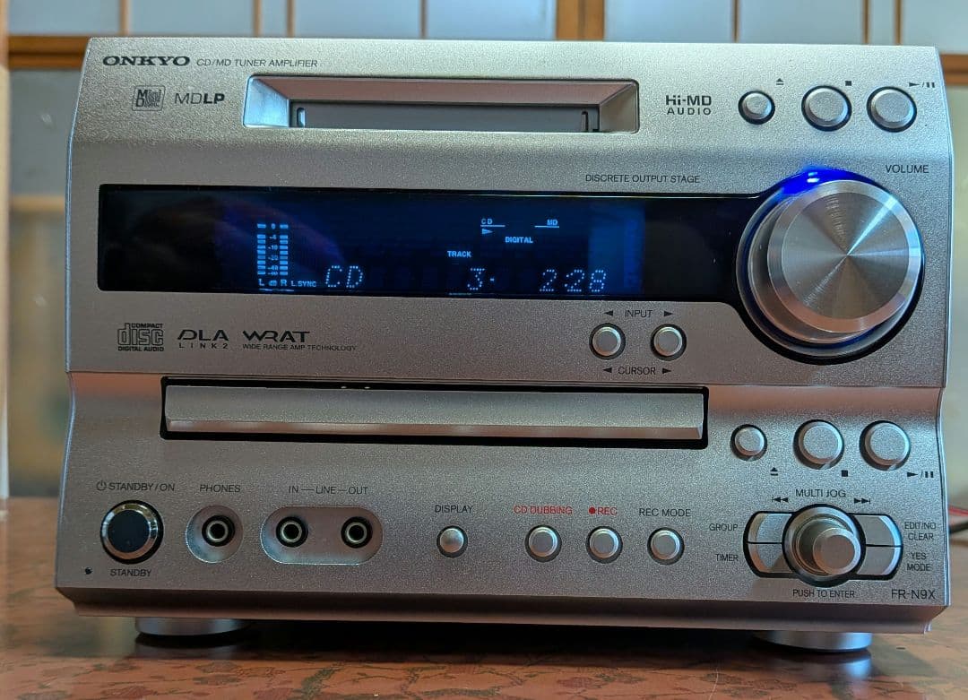 ★【美品】 ONKYO CD MD チューナーアンプ 　 上位機種FR-N9X
