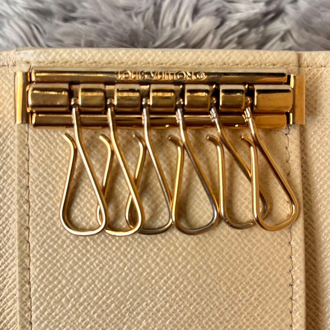 良品✨ルイヴィトン　ミュルティクレ6 キーケース　ダミエアズール　ホワイト