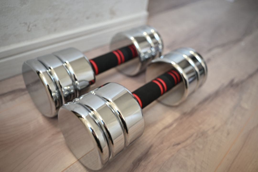 Northdeer　可変式スチール製　10kg　ダンベル　2個セット　鏡面仕上げ