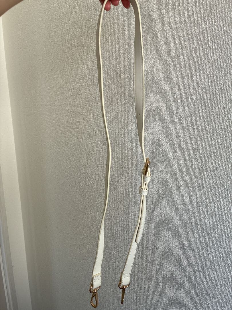 LIZLISA ビジューキルティングハンドバッグ ホワイト