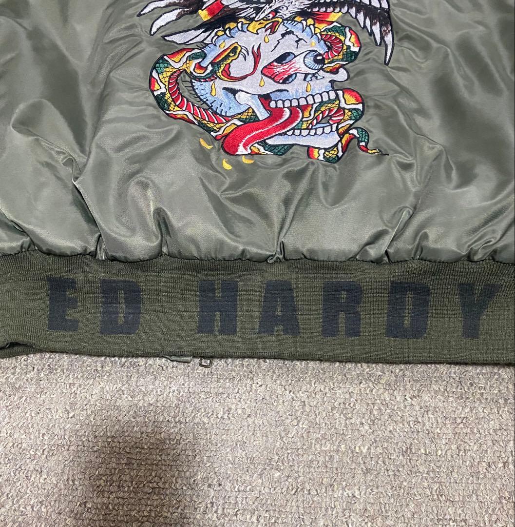 ド派手デザイン✨エドハーディー スカジャン MA-1 刺繍 ワッペン