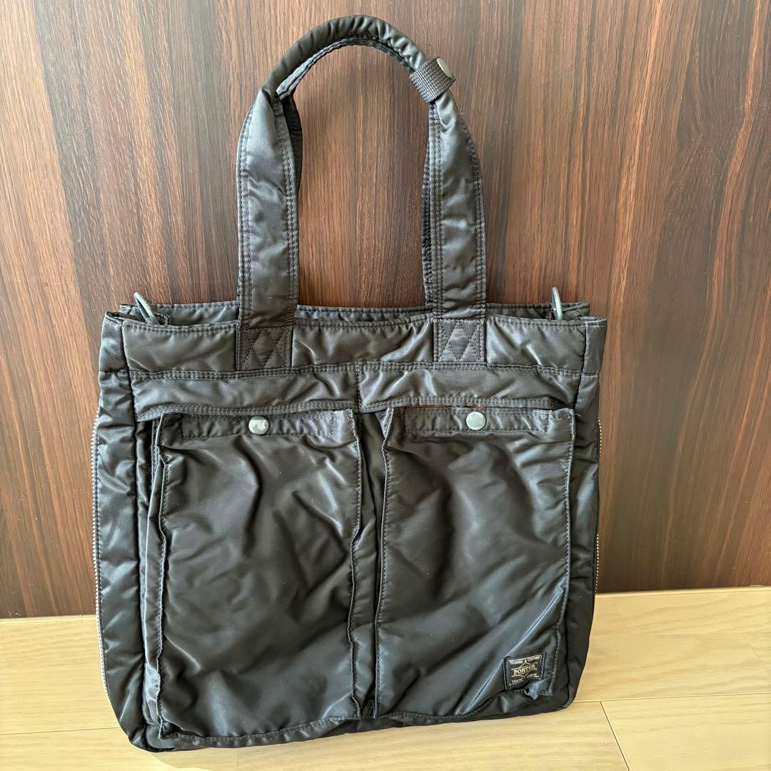 PORTER タンカー 2WAYトートバッグ ショルダーバッグ　ブラック