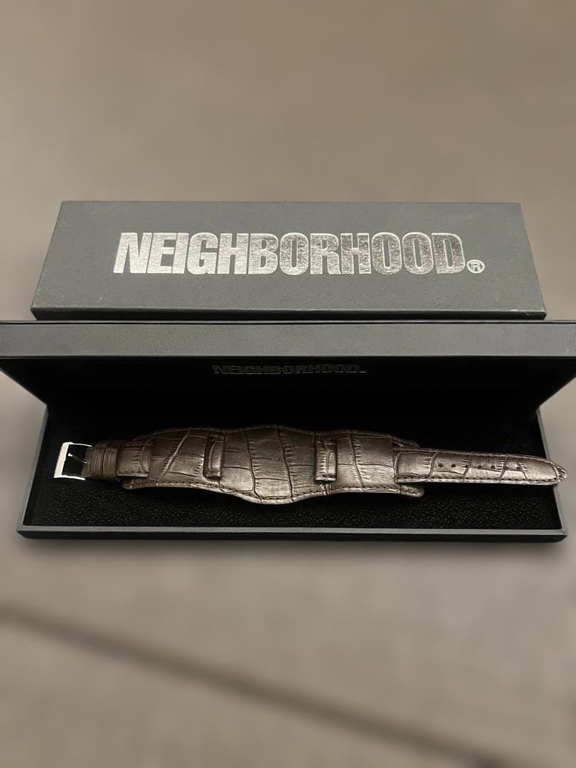 neighborhood LEATHER EMB WATCH BAND時計ベルト