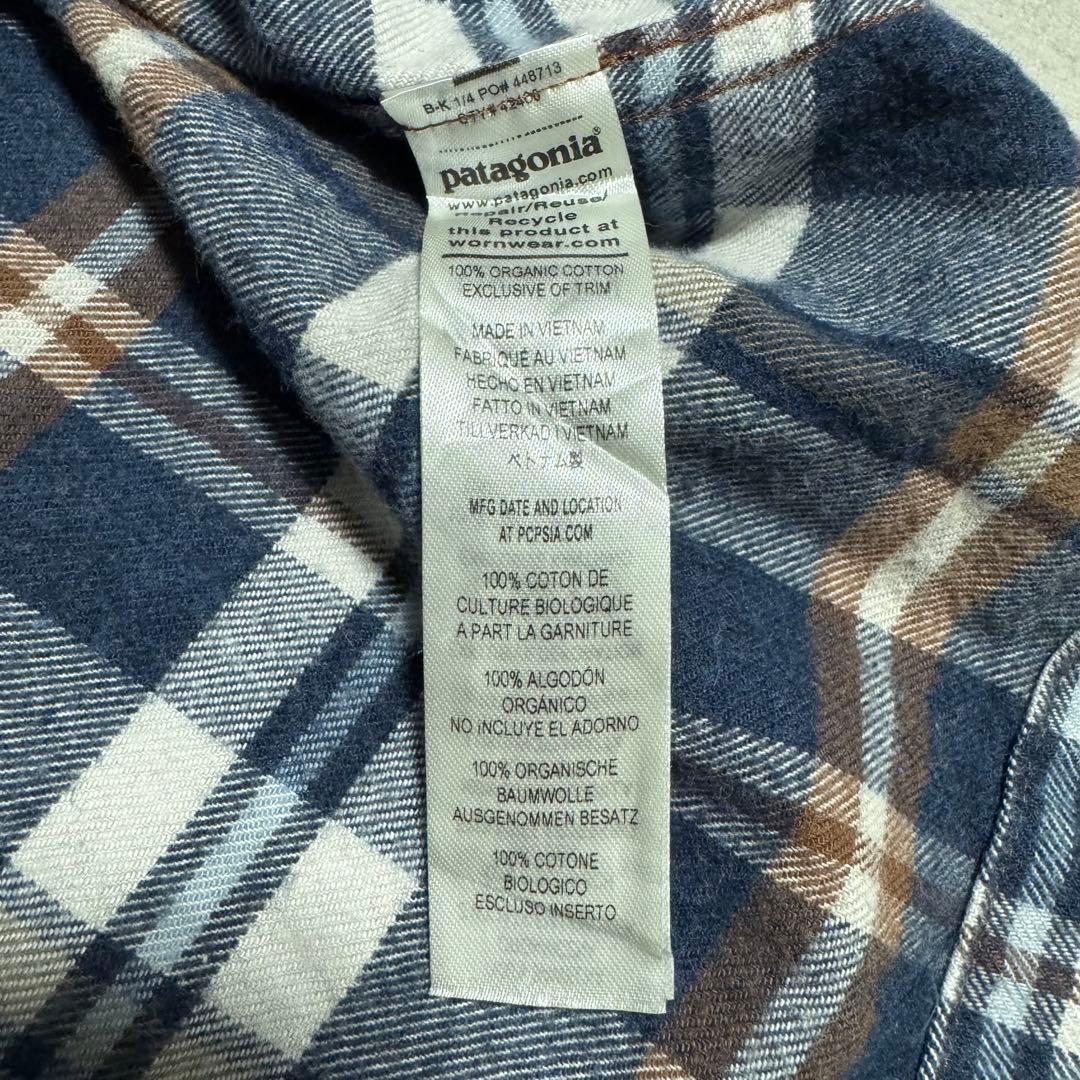 patagonia 23年製 フィヨルドフランネルシャツ ネイビー ネルシャツ