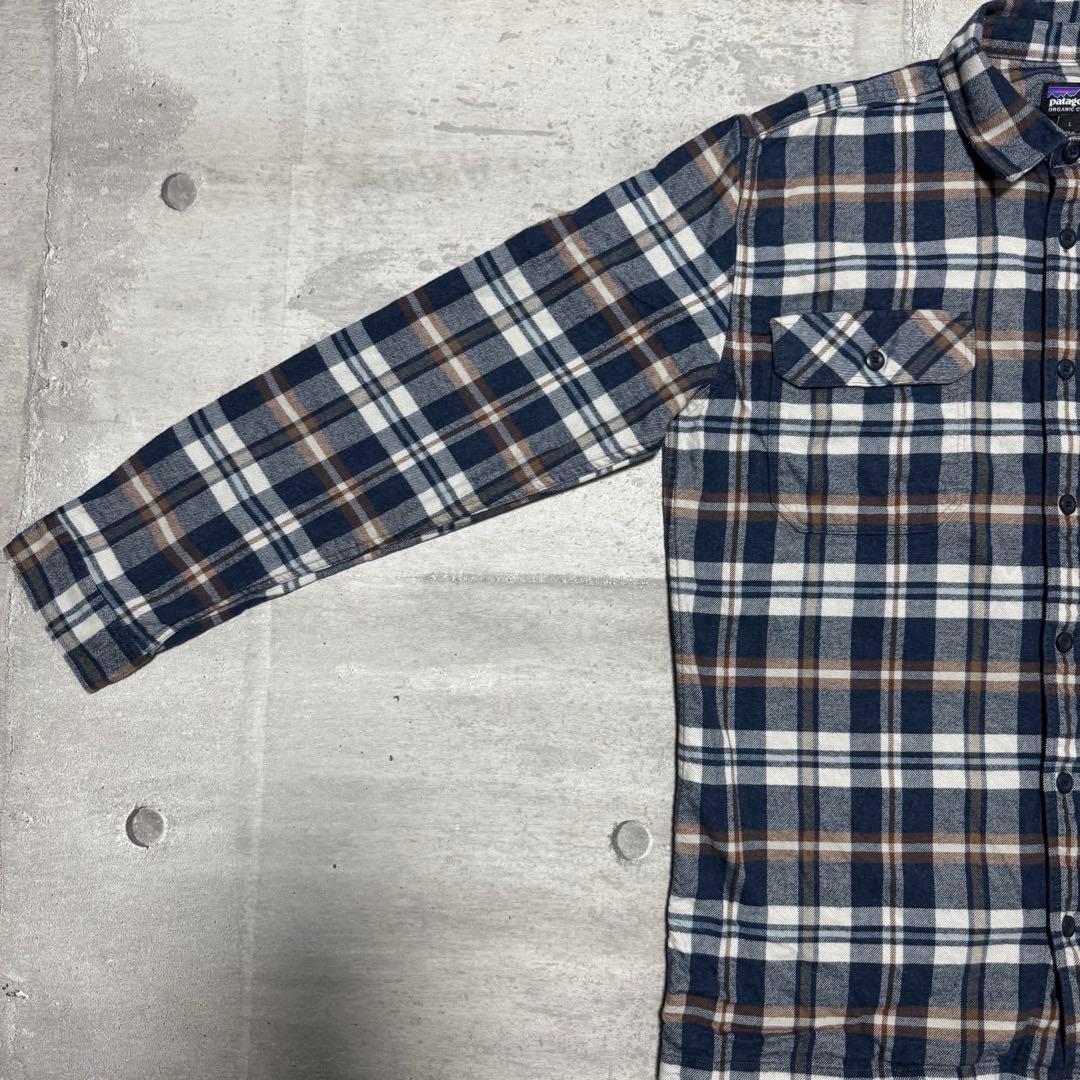 patagonia 23年製 フィヨルドフランネルシャツ ネイビー ネルシャツ
