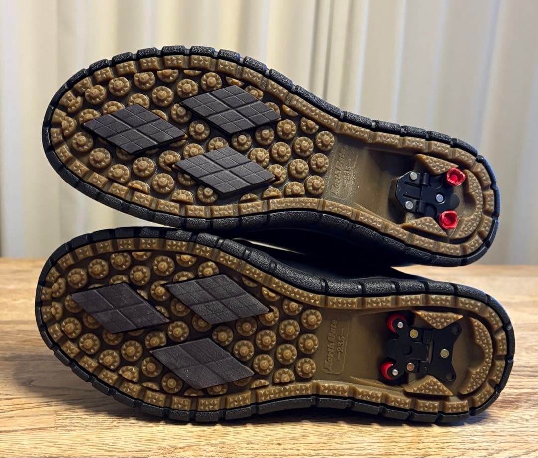 ノースデートNorthDateサイドゴア＊スノーブーツWグリップスパイク２５cm