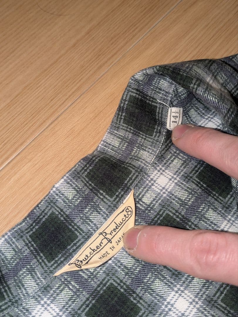 ブッチャープロダクツ ButcherProducts プリント チェックシャツ