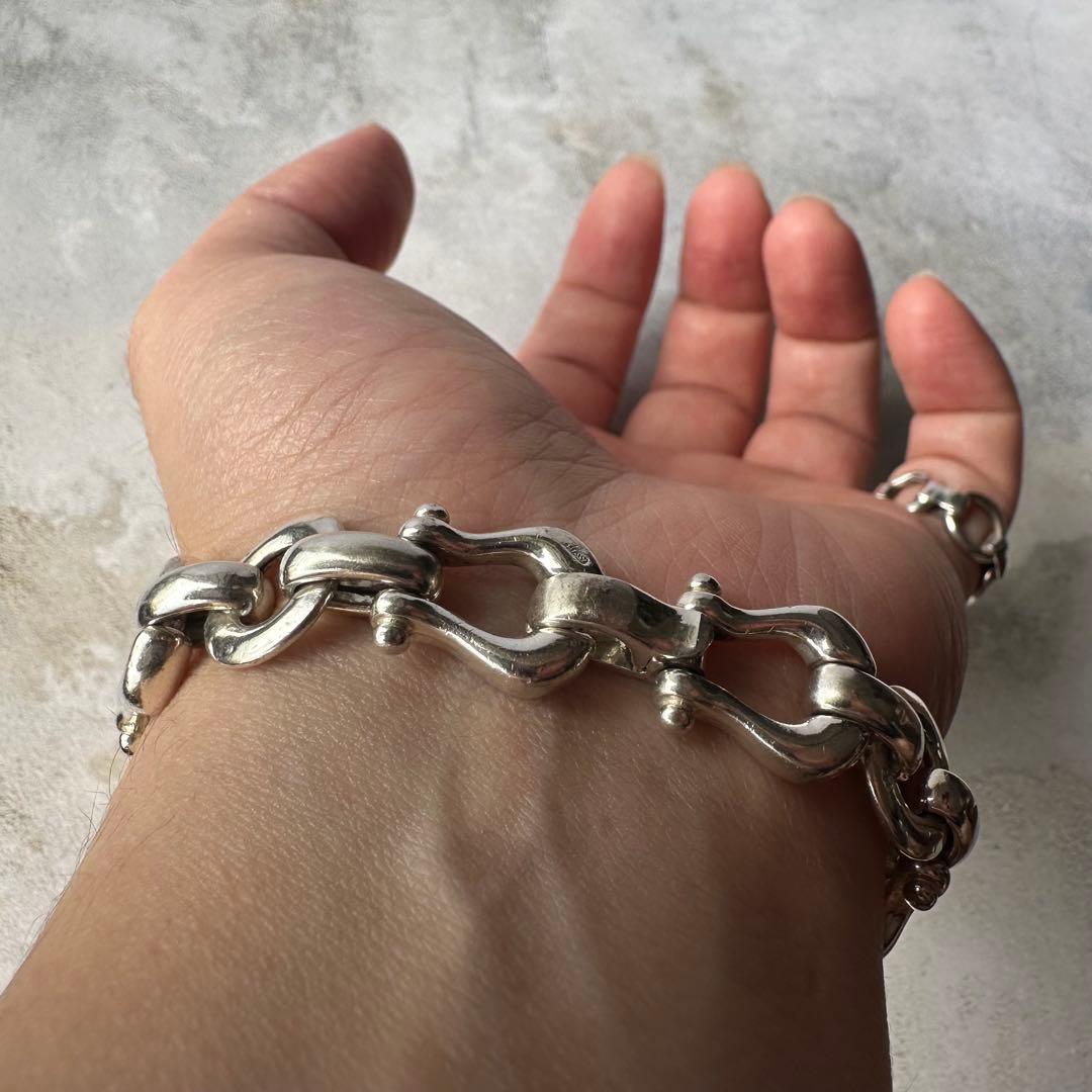 ヴィンテージ ホースシューリンクブレスレット シルバー925 イタリア製