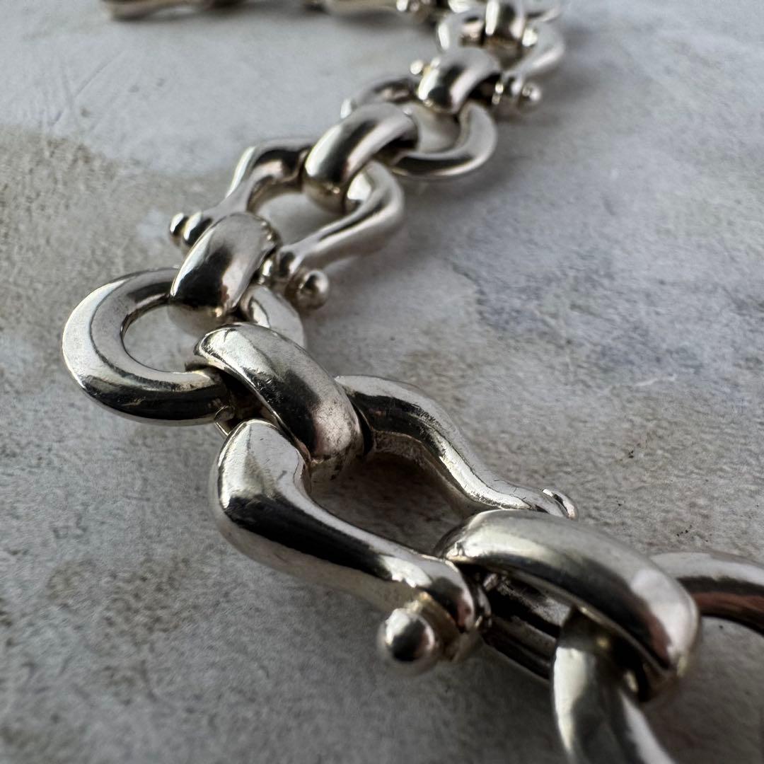 ヴィンテージ ホースシューリンクブレスレット シルバー925 イタリア製
