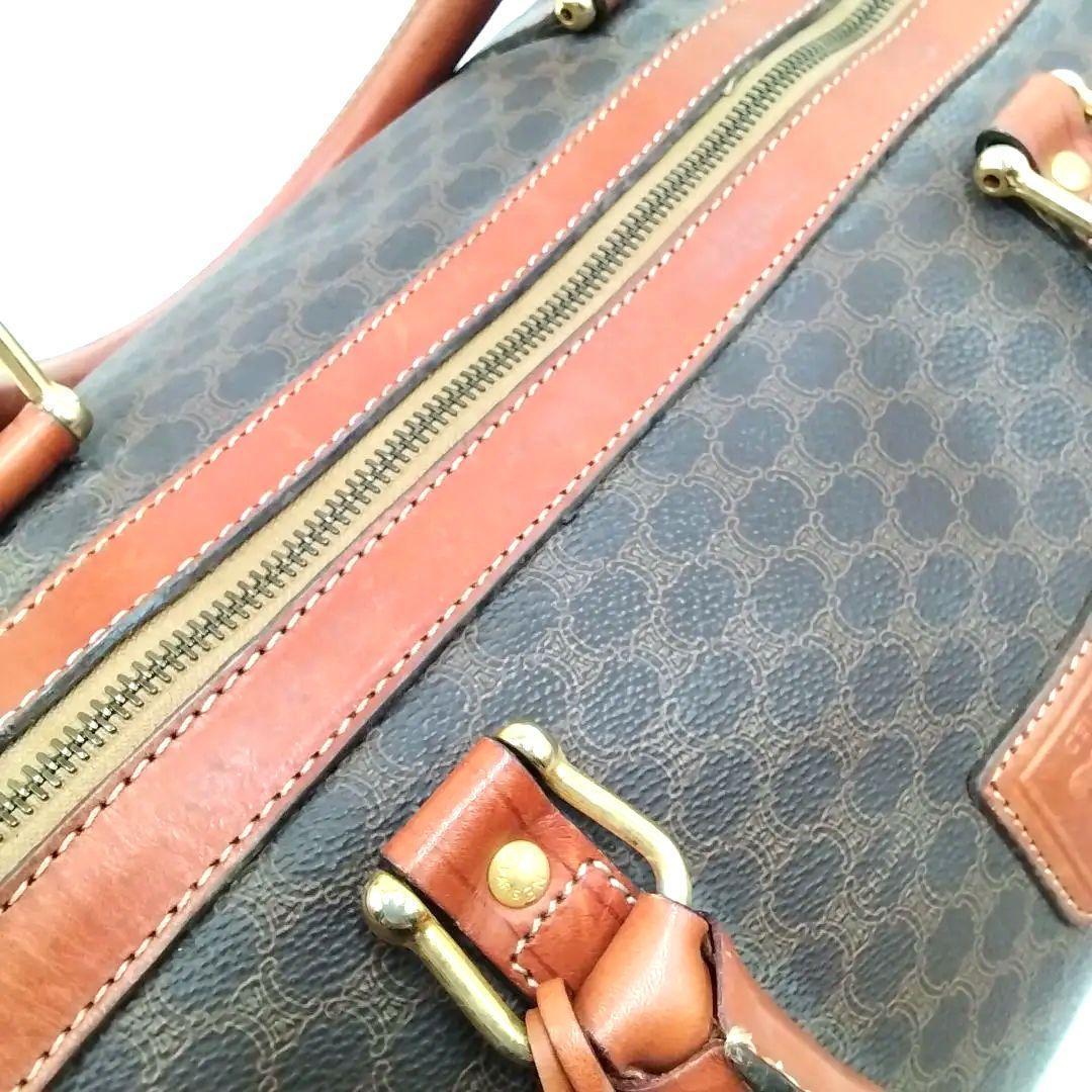 セリーヌ CELINE ボストンバッグ マカダム柄 南京錠 大容量