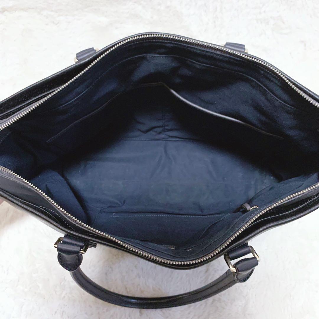 美品 ポールスミス トートバッグ 大容量 ブラック 肩掛け A4可 PVCレザー