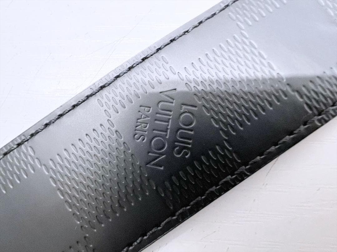 使用感なし　ヴィトン　ダミエアンフィニ　サンチュール　リバーシブル　ベルト　90