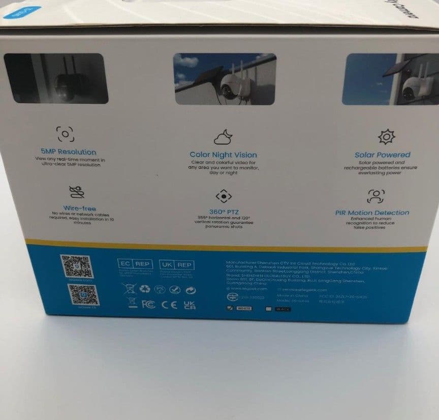 新品 防犯カメラ ZX－GX4S　SDカード付128GB　ソーラー充電