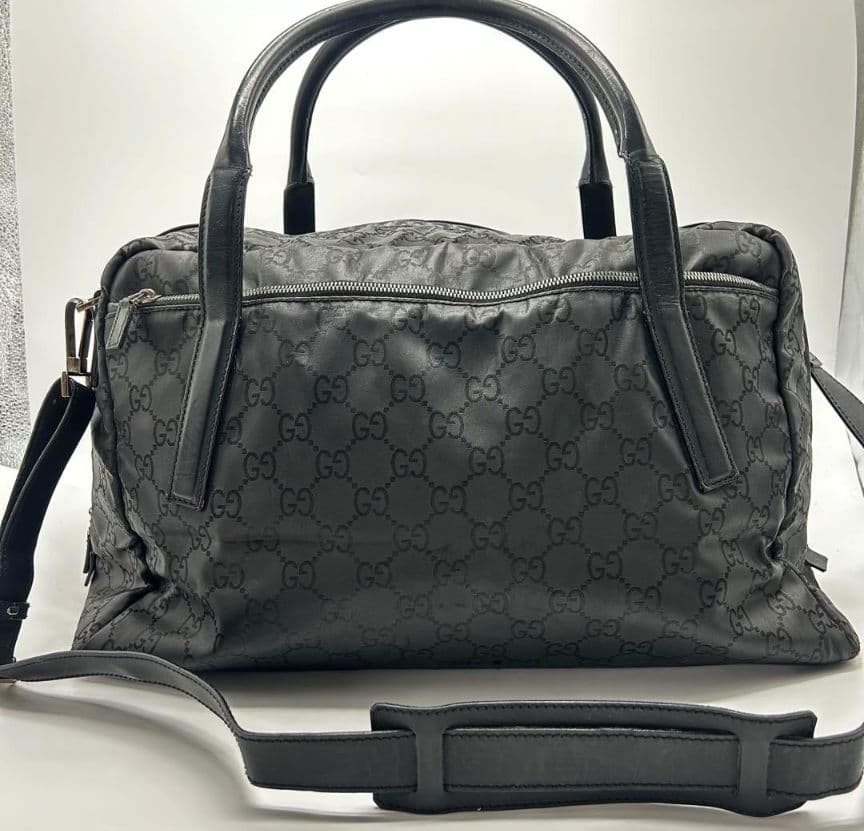 良品✨グッチ　gg ボストンバッグ　ショルダー付　2way 旅行　斜め掛け