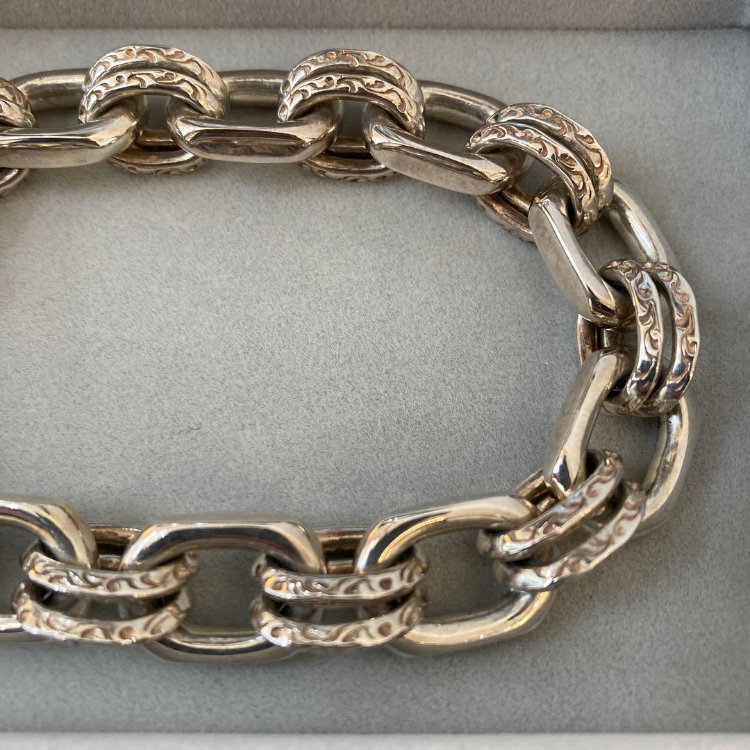 MOTO K18メタル付ウエダハンドメイドチェーンブレスレット（フックタイプ）