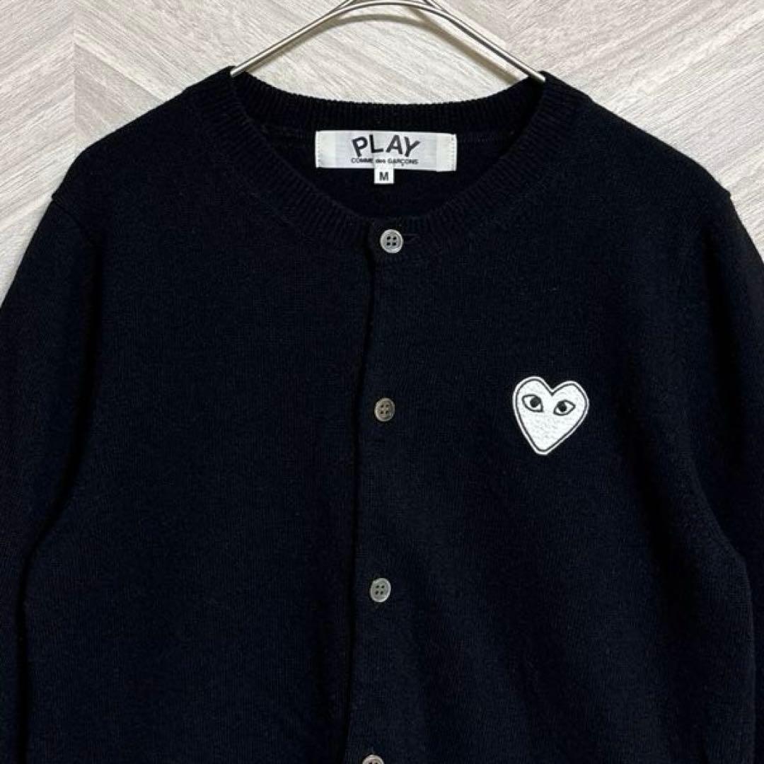 コムデギャルソン ブラック カーディガン サイズM 黒 PLAY 長袖