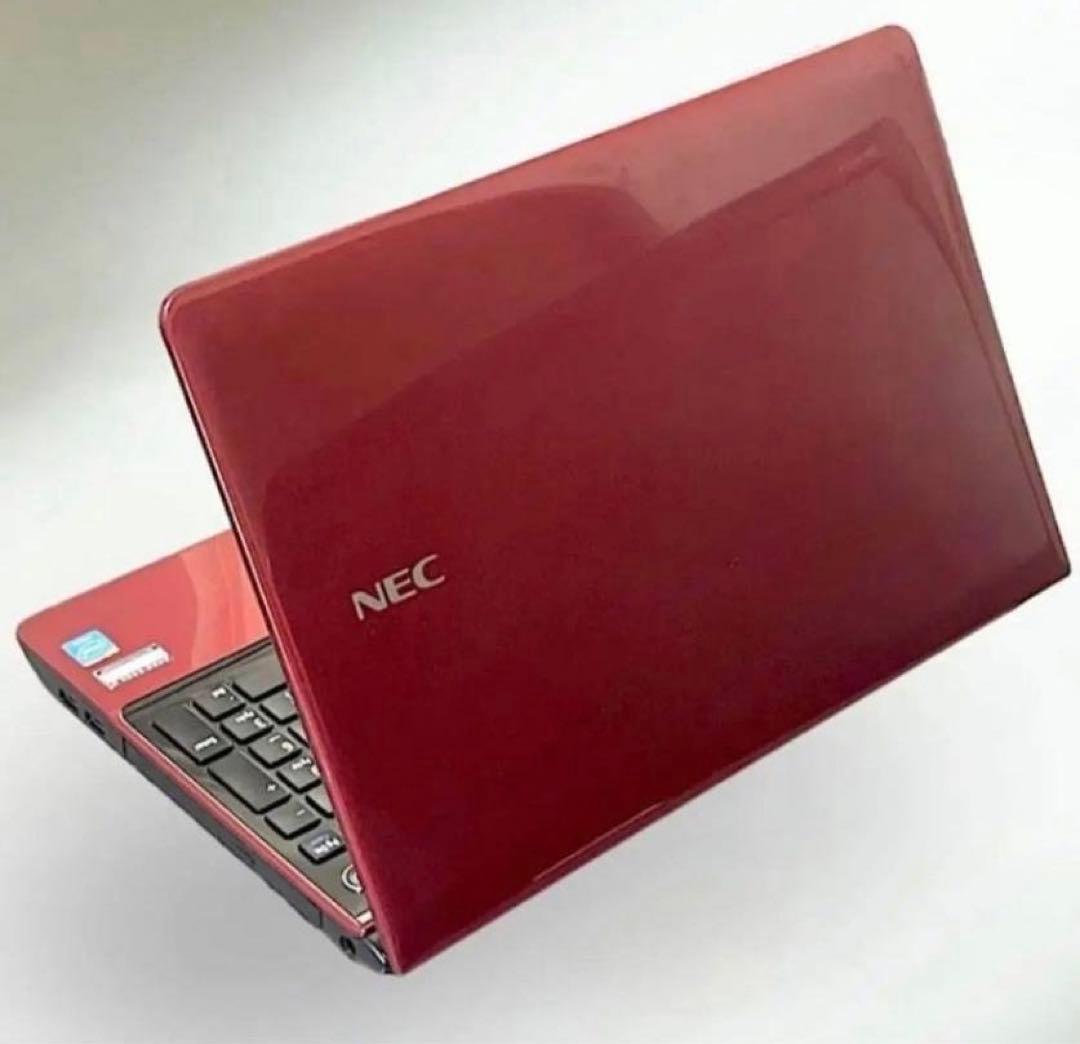 超美品｜大人気レッドカラーノートパソコン｜カメラ内蔵｜在宅ワークにもピッタリ♪