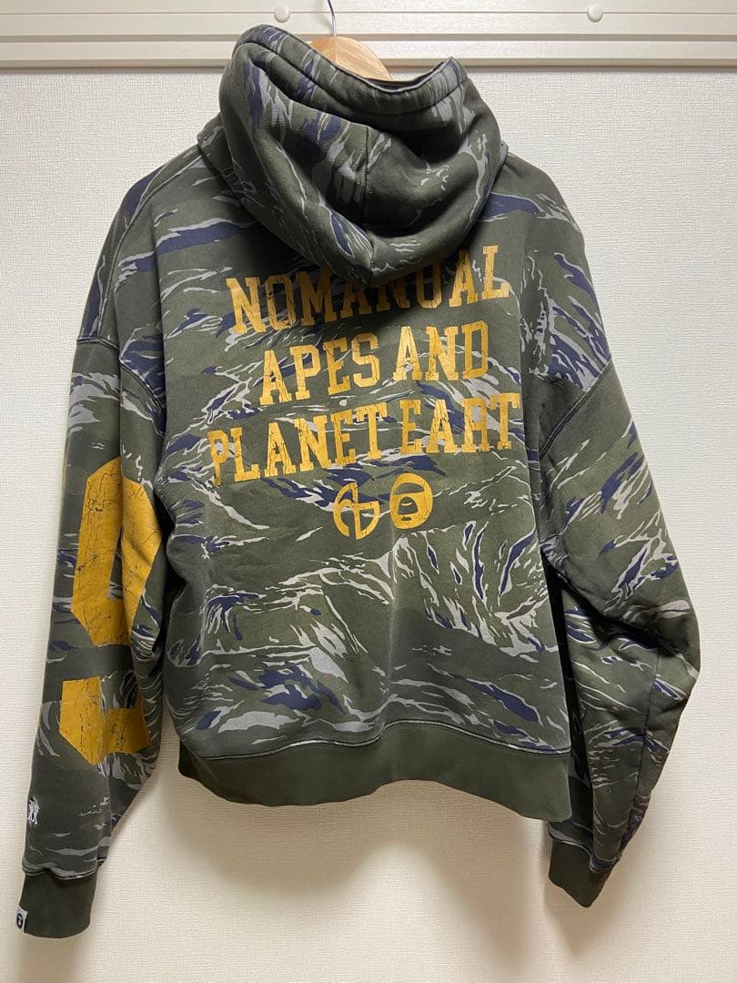 AAPE X NOMANUAL ZIPHOODIE ディエイト着用