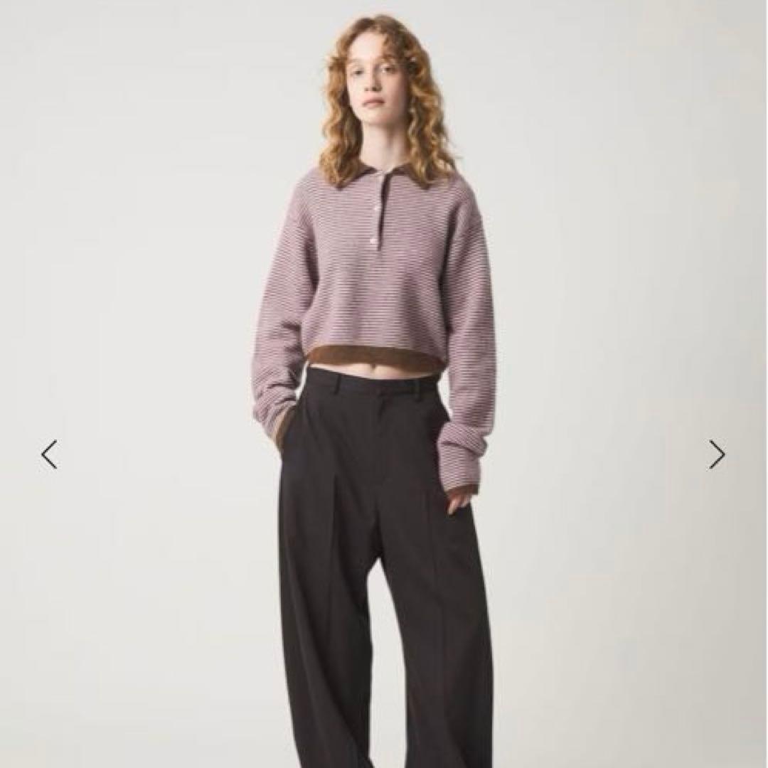 6(ROKU) アルパカウールナイロン ポロニット