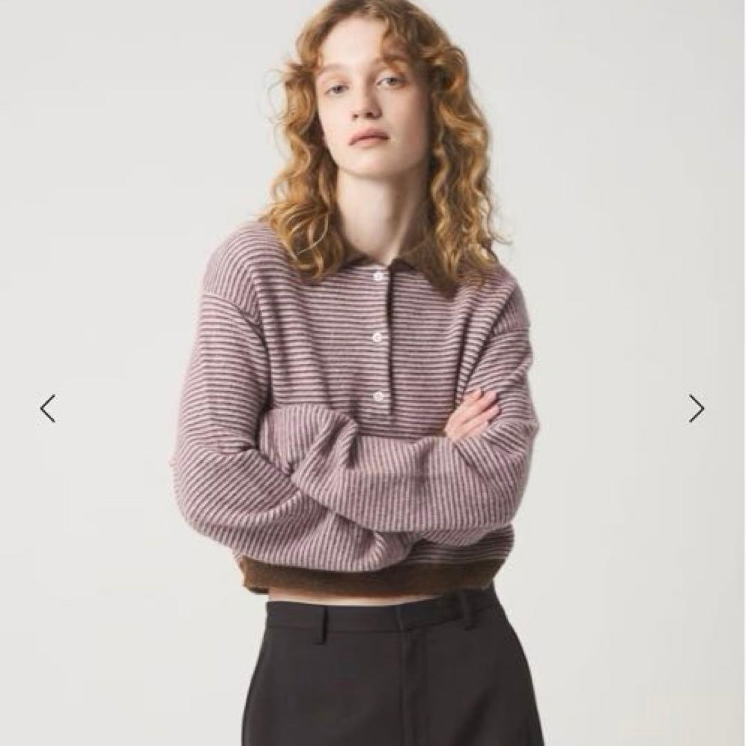 6(ROKU) アルパカウールナイロン ポロニット