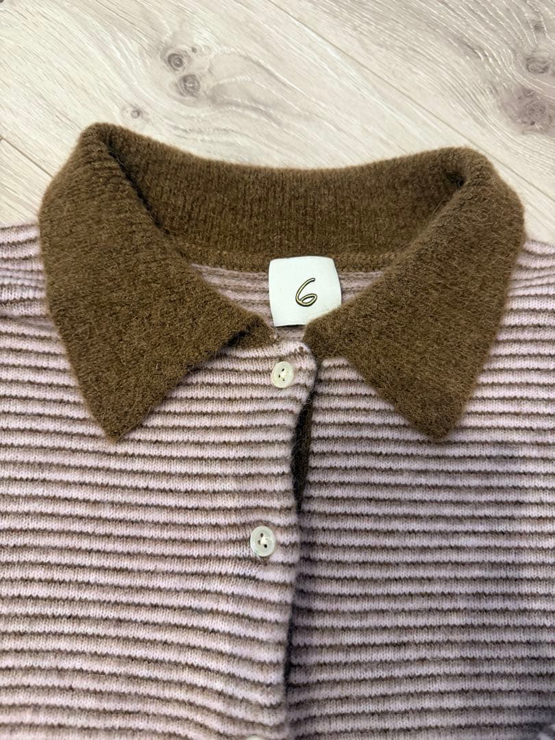 6(ROKU) アルパカウールナイロン ポロニット