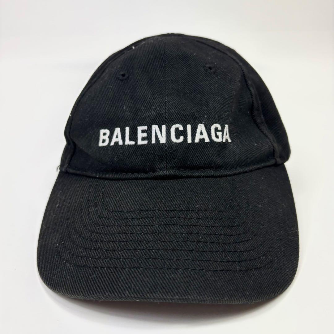 【美品】バレンシアガ　キャップ　ブラック　Lサイズ