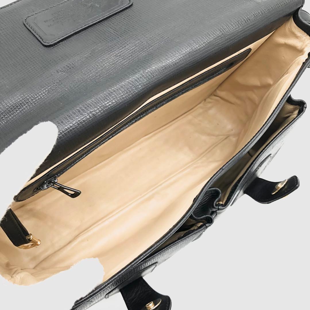 【極美品】ハンティングワールド　キャリーオール　メッセンジャーバッグ　レザー　黒