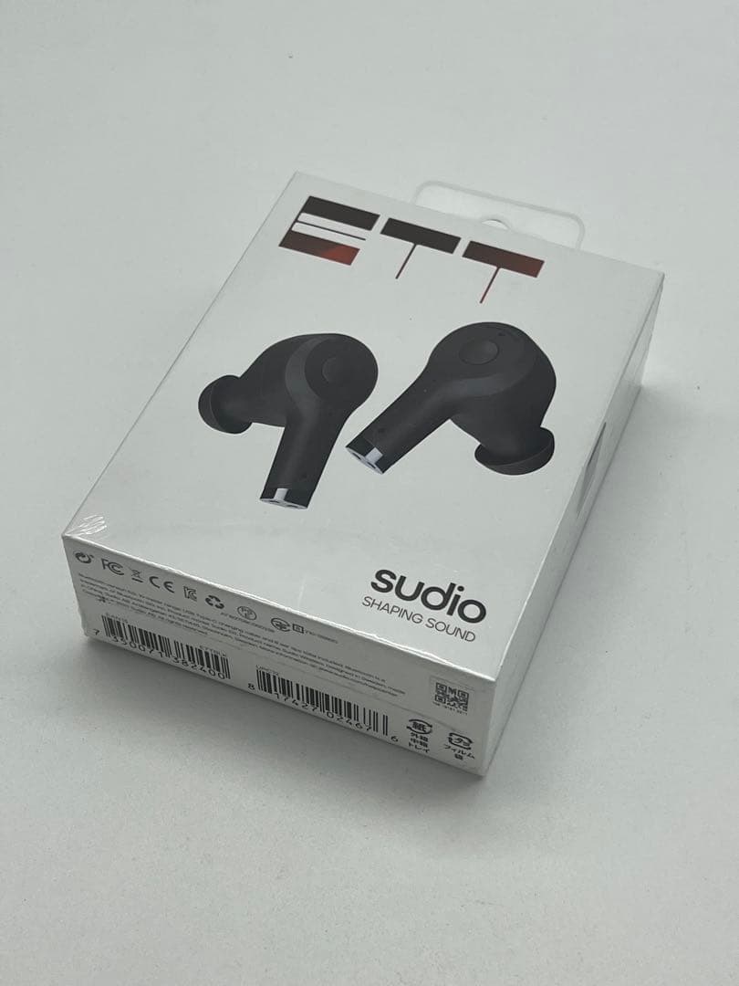 Sudio Ett ETTBLK ブラック 完全ワイヤレスイヤホン IPX5防水
