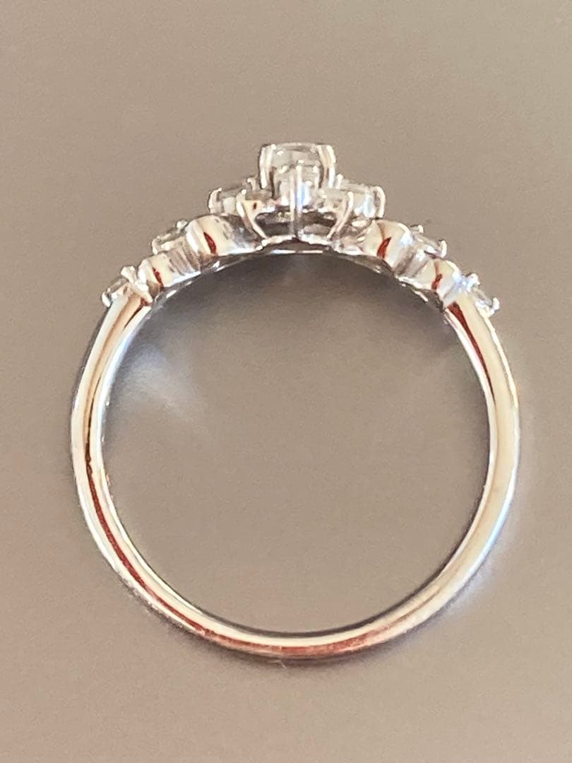 m*l様 ローズカットダイヤモンド透かしリングK18WG 18金ホワイトゴールド