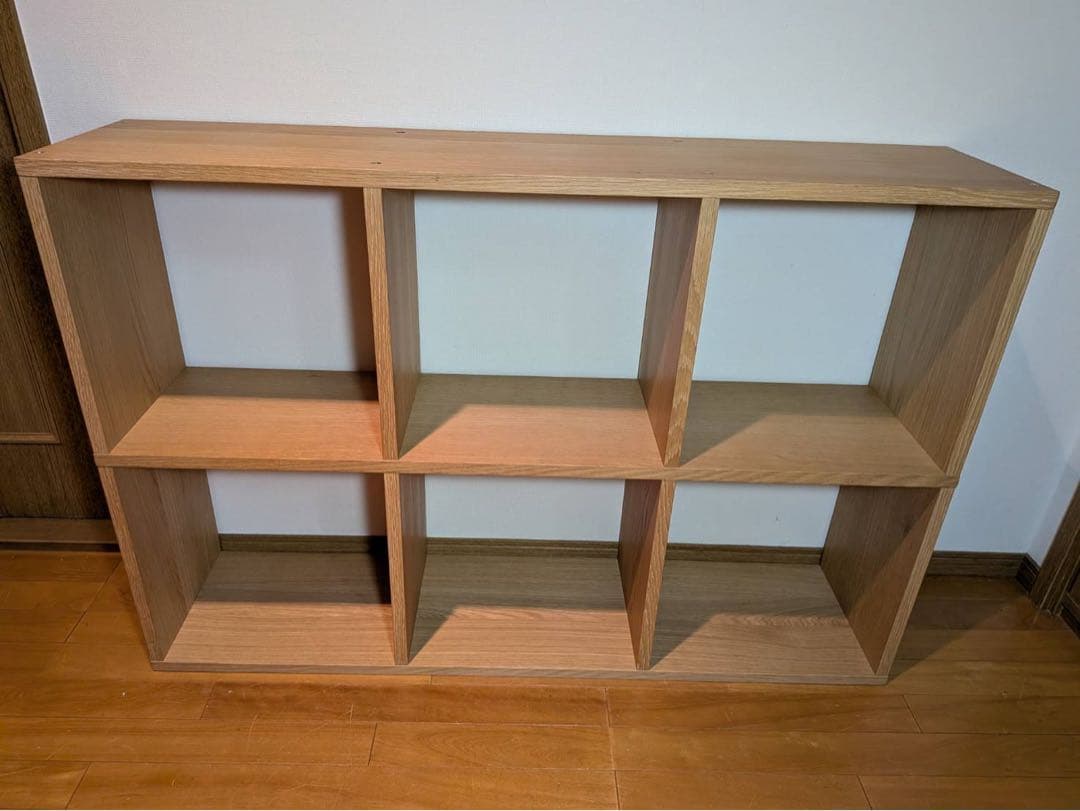 ■送料込■無印スタッキングシェルフ 3×2 木製家具棚 MUJI 収納オーク材