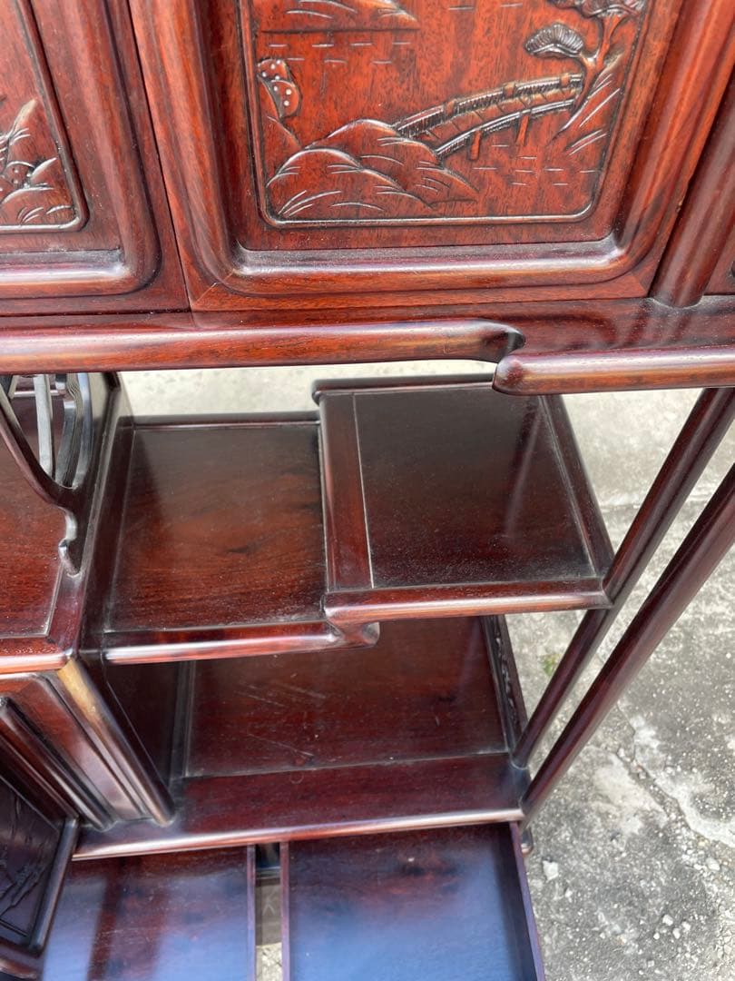 唐木家具 茶箪笥 ヴィンテージ　飾り棚 アンティーク家具　和家具