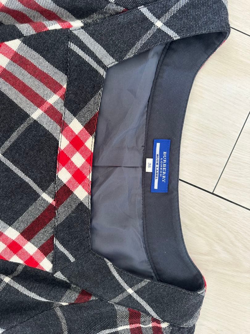 BURBERRY チェック柄 半袖ミニワンピース S