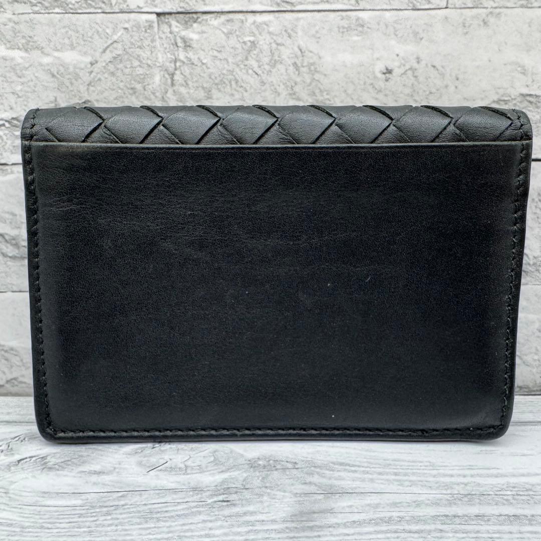 【美品】BOTTEGA VENETA　名刺入れ　イントレチャート ブラック