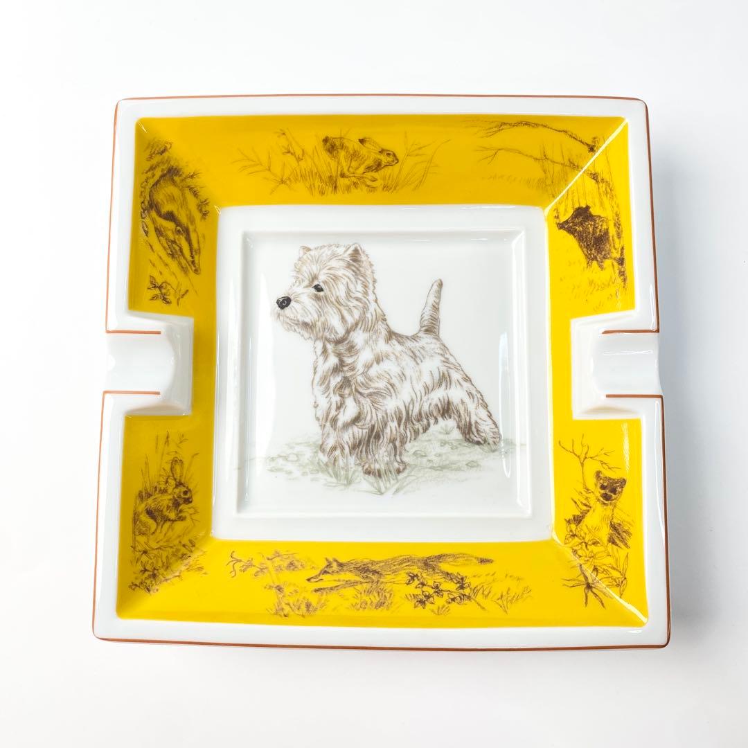 エルメス HERMES アッシュトレイ 灰皿 犬 スコティッシュテリア