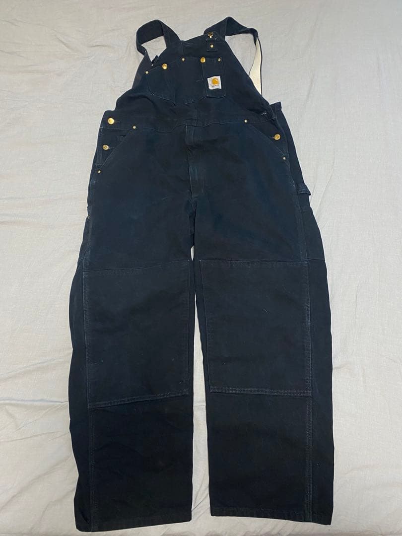 ひ*ろ様 Carhartt ブラックオーバーオール　カーハート　つなぎ