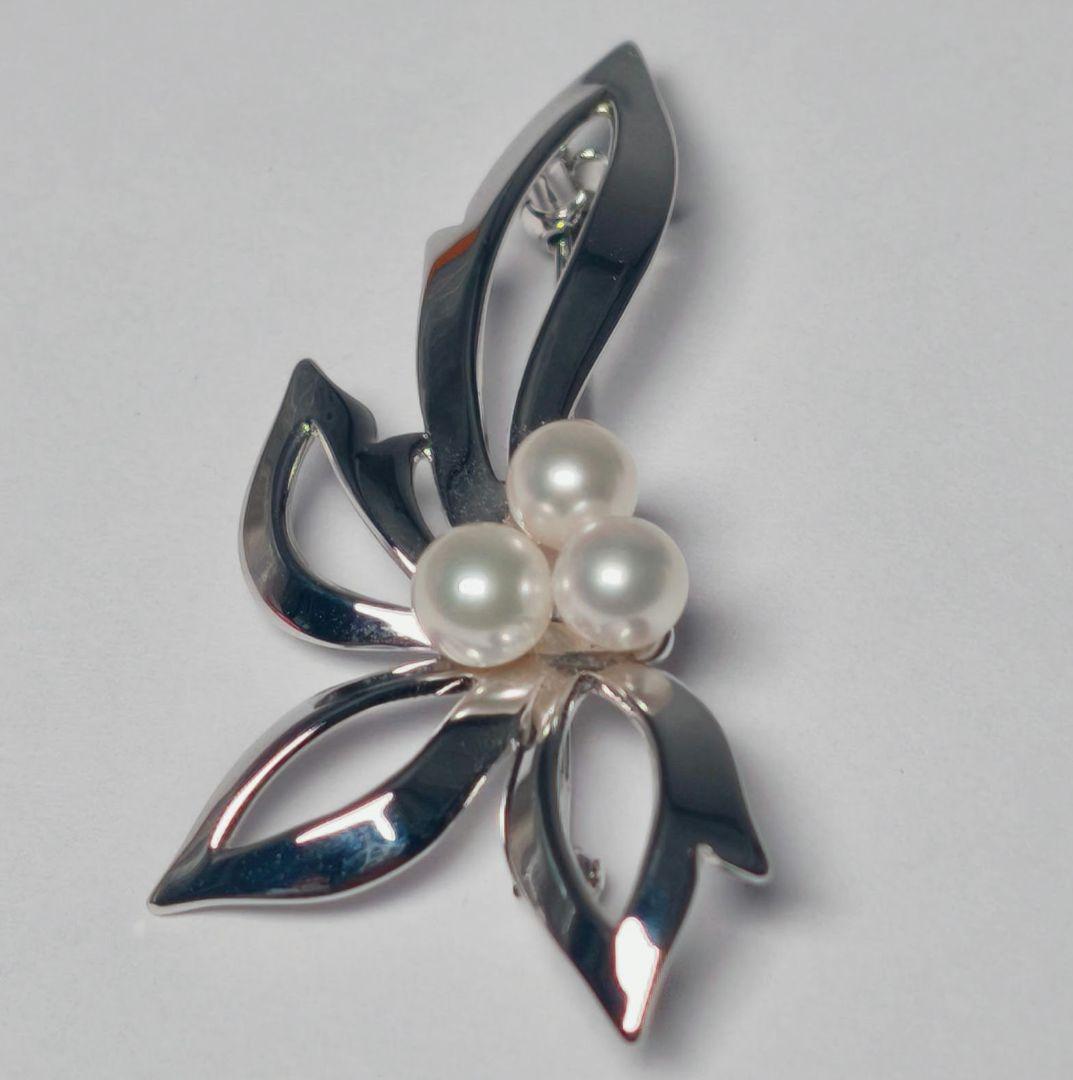 【極美品 最高級!!】ミキモト ブローチ パール フォーマル 3珠 皇室御用達