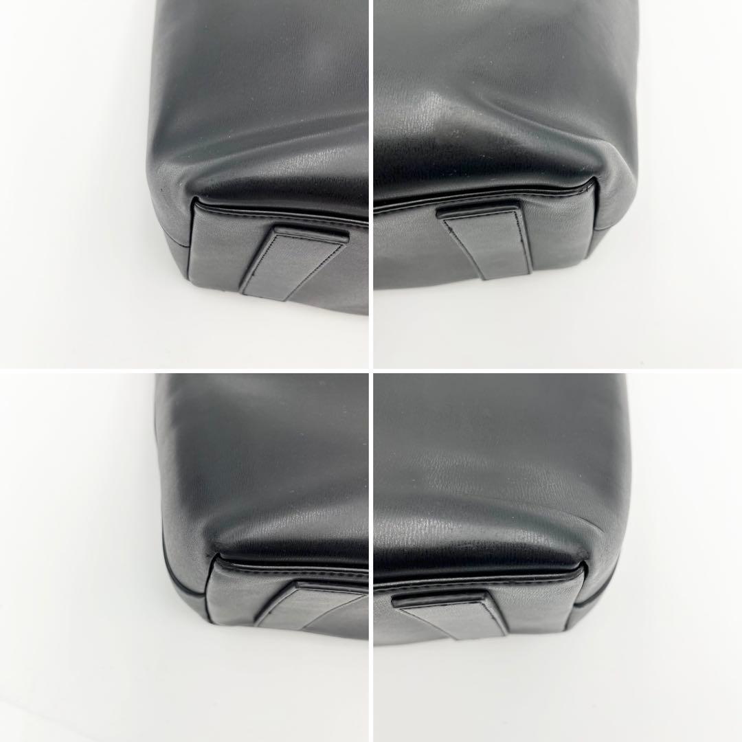 ポールスミス A4◎ ３室 シティー マルチストライプ トートバッグ レザー 黒