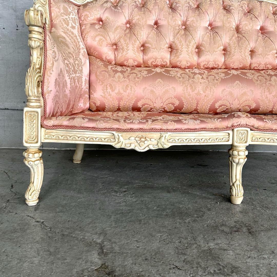 ★90s★イタリア製　アンティーク　ヴェルサイユ ロココ調 2Pソファ 姫家具