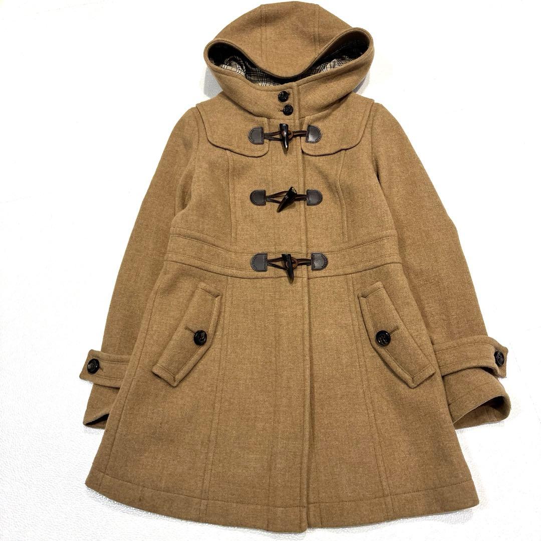 専用【M相当】バーバリーブルーレーベル　ノバチェック　ダッフルコート　フード