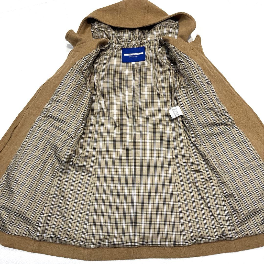 専用【M相当】バーバリーブルーレーベル　ノバチェック　ダッフルコート　フード