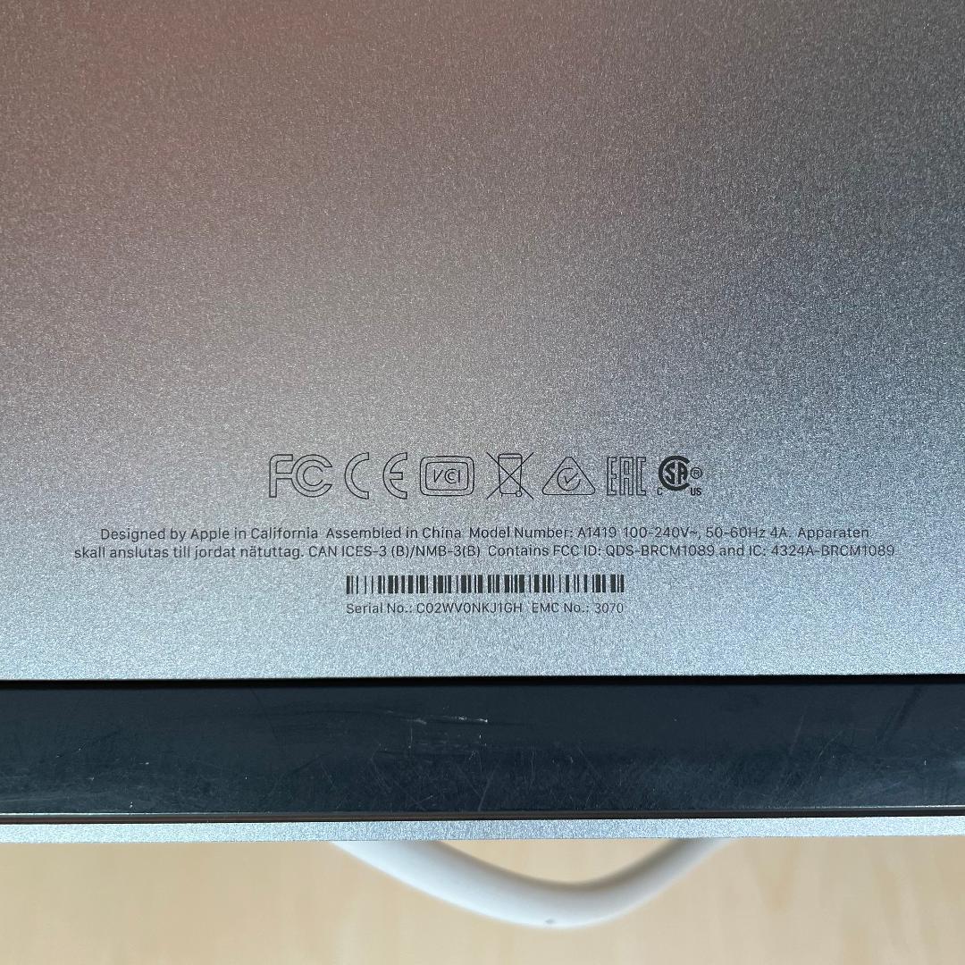 Apple iMac Retina 5K 27インチ 2017 A1419