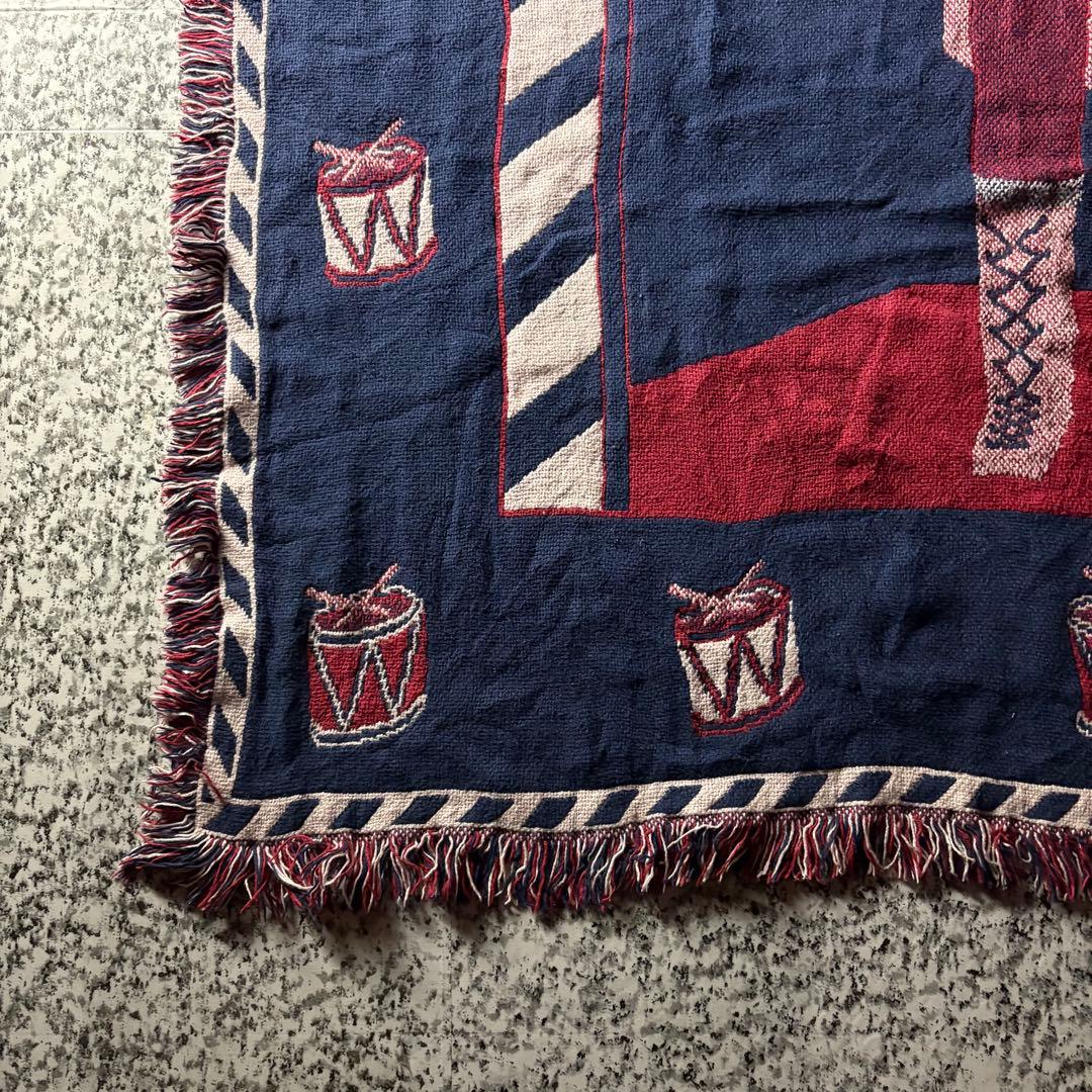 【90sオールド】くるみ割り人形　リバーシブル　ヴィンテージラグ　カーペット