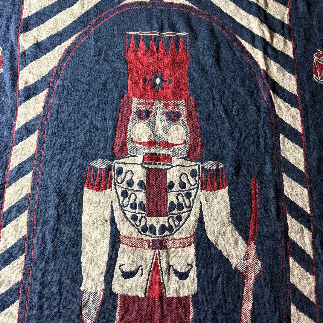 【90sオールド】くるみ割り人形　リバーシブル　ヴィンテージラグ　カーペット