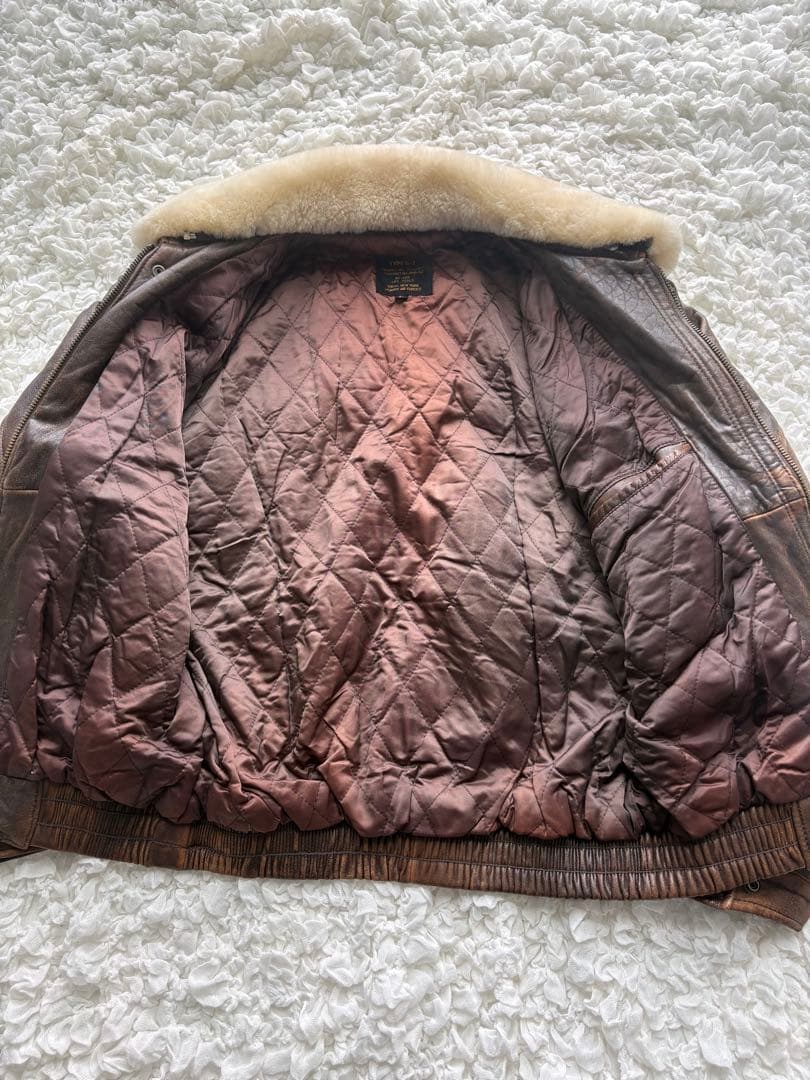 USARMY G1 羊革 フライト レザージャケット ファー取外し可　L