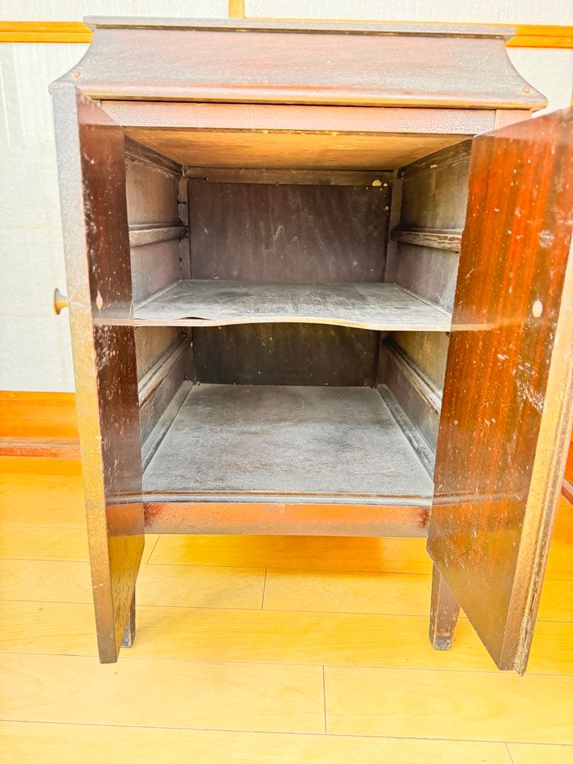 ポ*ポ様 木製 レコード キャビネット 収納付き